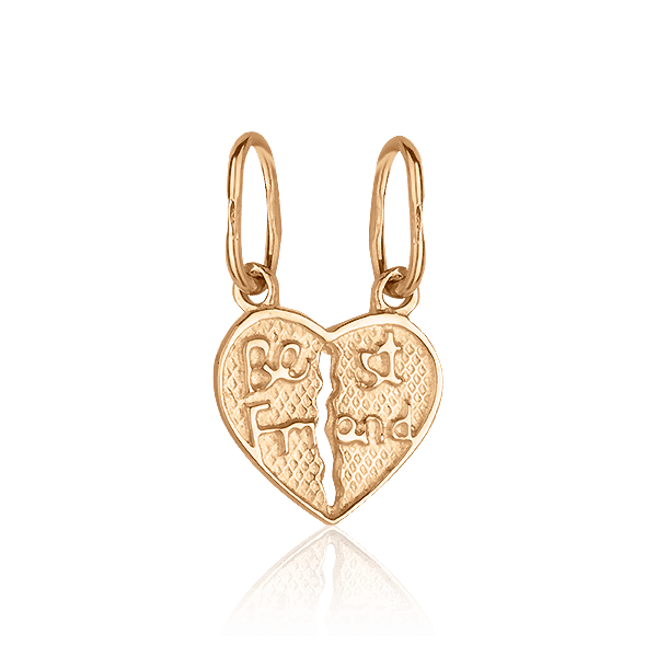 Золотой кулон Сердце Best Friends 62057 Золотой кулон Сердце Best Friends 62057