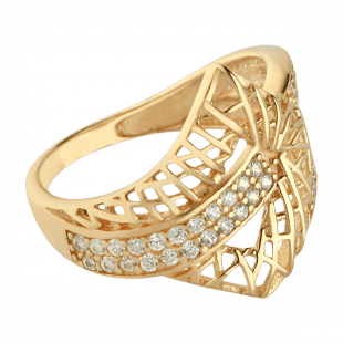 Золотое кольцо с цирконием 1,1,1412 детальное изображение ювелирного изделия Золотые кольца с фианитом Золотое кольцо с цирконием 1,1,1412 детальное изображение ювелирного изделия Золотые кольца с фианитом