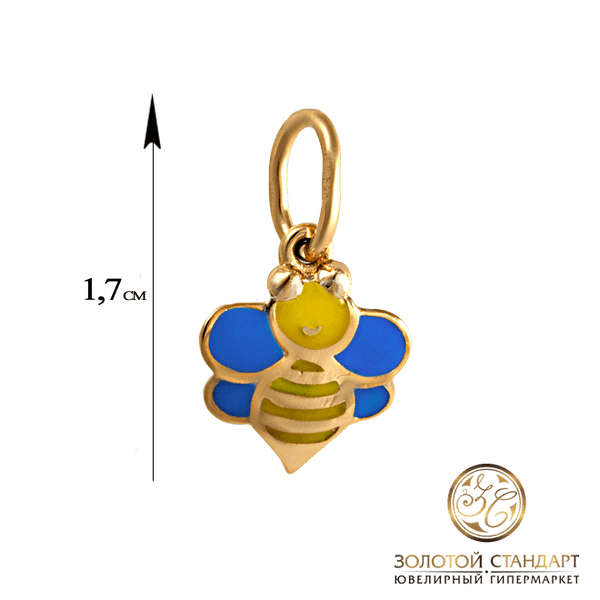 Золотой кулон Пчела фото
