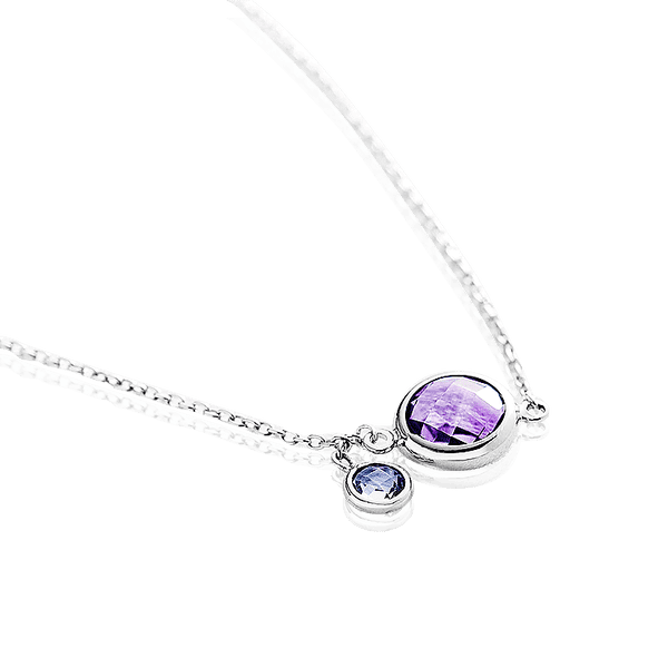 браслет на руку из белого золота с топазом и аметистом браслет на руку из белого золота с топазом и аметистом