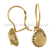 обзорное фото Золотые серьги 80291  Золотые серьги с французским замком