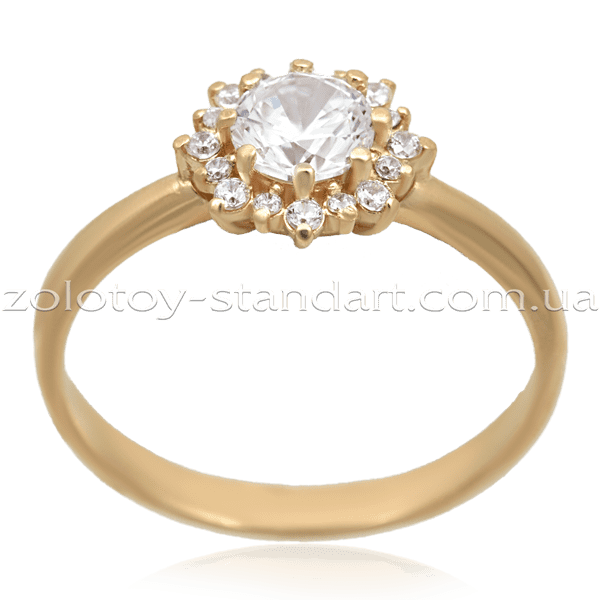 Золотое кольцо с цирконием 1401 детальное изображение ювелирного изделия Золотые кольца с фианитом Золотое кольцо с цирконием 1401 детальное изображение ювелирного изделия Золотые кольца с фианитом