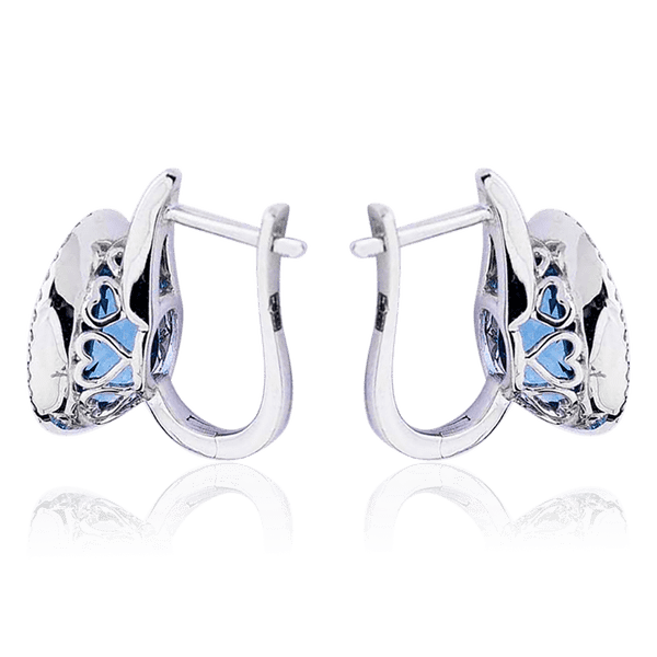 серьги с лондон топазом в белом золоте 585 серьги с лондон топазом в белом золоте 585