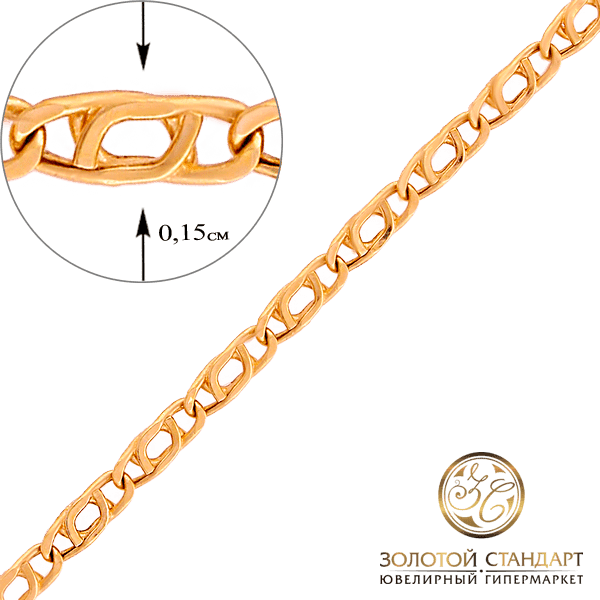 Золотий ланцюг Пташине око 15102 детальне зображення ювелірного виробу