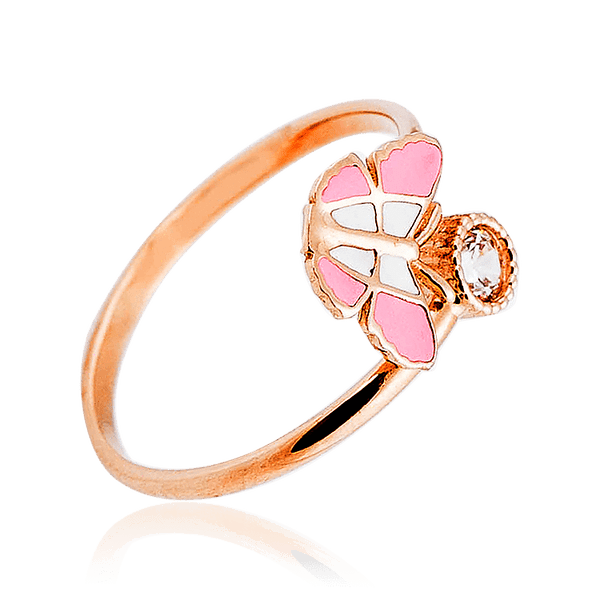 детское колечко золотое Бабочка с эмалью детское колечко золотое Бабочка с эмалью