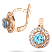 обзорное фото Золотые серьги с топазом 567726 Золотые серьги с топазом обзорное фото Золотые серьги с топазом 567726  Золотые серьги с топазом