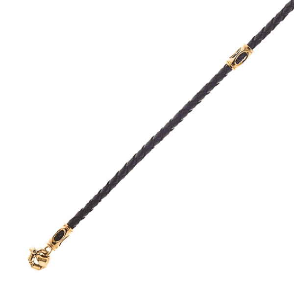 ювелирный шнурок с золотыми вставками ювелирный шнурок с золотыми вставками