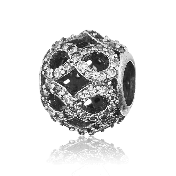 Серебряный подвес-шарм Бесконечность с фианитами 024810 детальное изображение ювелирного изделия Серебряные подвесы-шармы (бусины) Серебряный подвес-шарм Бесконечность с фианитами 024810 детальное изображение ювелирного изделия Серебряные подвесы-шармы (бусины)