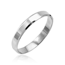 обзорное фото Кольцо свадебное Американка из белого золота 036700  Золотые кольца