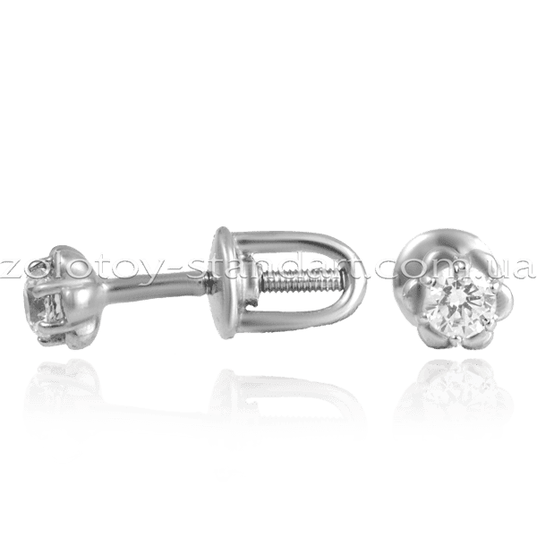 Серьги из белого золота гвоздики Цветочки 2197892 детальное изображение ювелирного изделия Серьги с камнями Серьги из белого золота гвоздики Цветочки 2197892 детальное изображение ювелирного изделия Серьги с камнями