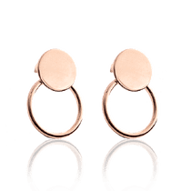 обзорное фото Золотые серьги-пусеты для девушек кружочки 032415 Золотые серьги без вставок обзорное фото Золотые серьги-пусеты для девушек кружочки 032415  Золотые серьги без вставок