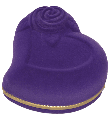 Футляр Сердце с розой, фиолетовый с каймой, универсальная прорезь 027582 детальное изображение ювелирного изделия Подарочные футляры и упаковки Футляр Сердце с розой, фиолетовый с каймой, универсальная прорезь 027582 детальное изображение ювелирного изделия Подарочные футляры и упаковки