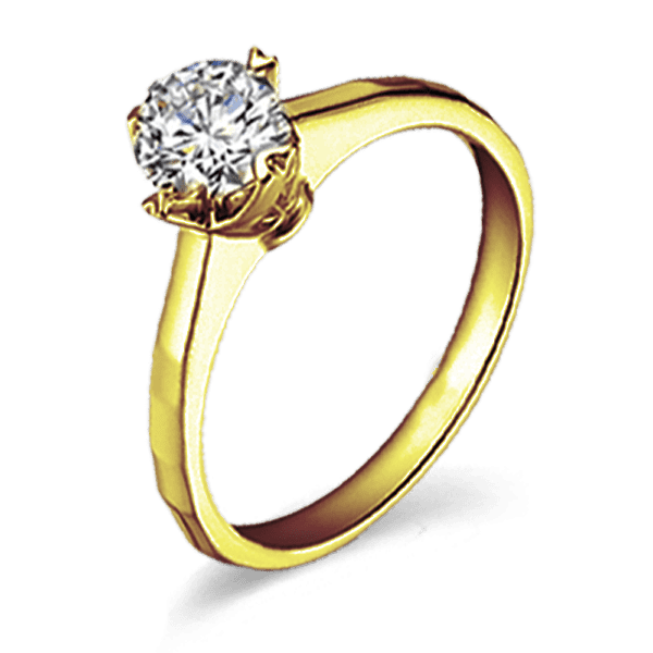 Помолвочное кольцо с бриллиантом из желтого золота 024551 детальное изображение ювелирного изделия Золотые кольца для помолвки с бриллиантом