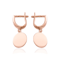 обзорное фото Золотые серьги Монетки с английским замком 031781 Золотые серьги без вставок обзорное фото Золотые серьги Монетки с английским замком 031781  Золотые серьги без вставок