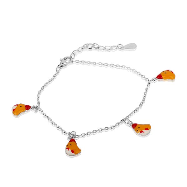 Детский серебряный браслет Цыплёнок с эмалью 027721 детальное изображение ювелирного изделия Браслеты детские Детский серебряный браслет Цыплёнок с эмалью 027721 детальное изображение ювелирного изделия Браслеты детские