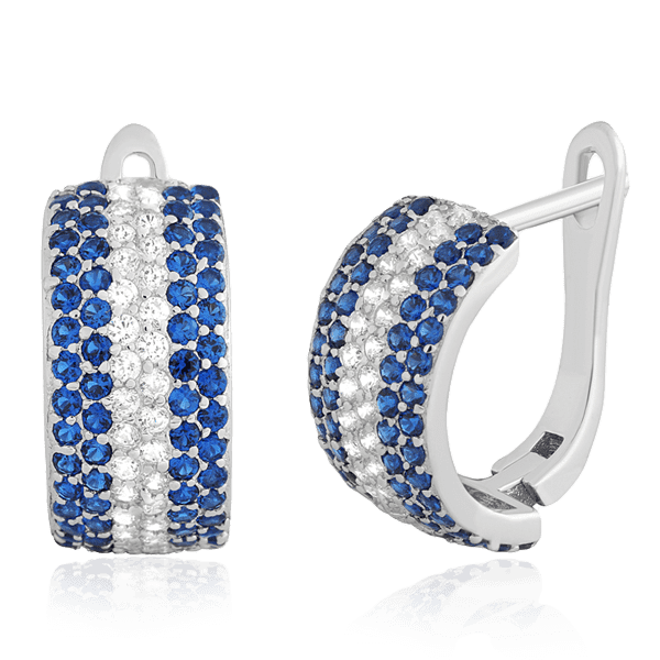 Срібні сережки доріжки з фіанітами 024866 детальне зображення ювелірного виробу Срібні сережки доріжки з фіанітами 024866 детальне зображення ювелірного виробу