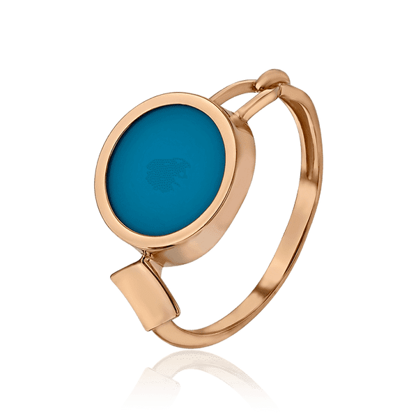 золотое кольцо с синей эмалью золотое кольцо с синей эмалью