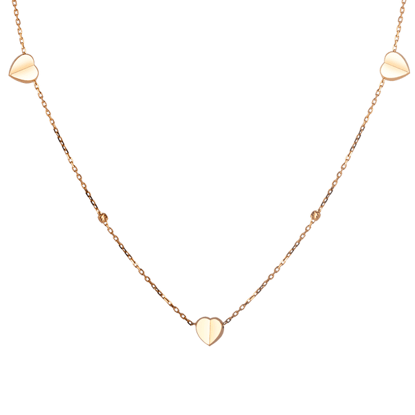 колье с сердечками золото 585 колье с сердечками золото 585