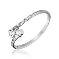 обзорное фото Серебряное кольцо с фианитами 036873  Серебряные кольца