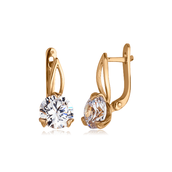 Золотые серьги с цирконием 534702 детальное изображение ювелирного изделия Золотые серьги с фианитом Золотые серьги с цирконием 534702 детальное изображение ювелирного изделия Золотые серьги с фианитом