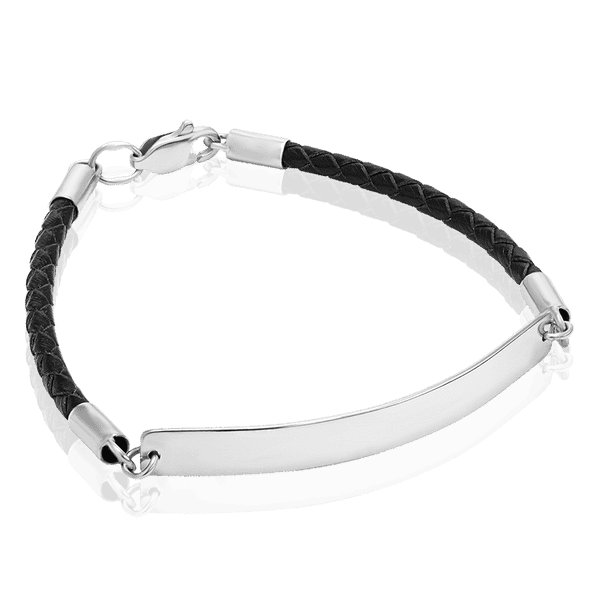 Браслет из серебра 925 с кожей 034562 детальное изображение ювелирного изделия Серебряные браслеты Браслет из серебра 925 с кожей 034562 детальное изображение ювелирного изделия Серебряные браслеты