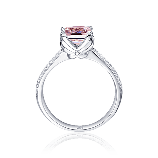 красивое кольцо с розовым и белыми бриллиантами красивое кольцо с розовым и белыми бриллиантами