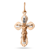 обзорное фото Золотой подвес-крестик Распятие на белом прямом кресте Спаси и Сохрани  040011 Золотые крестики православные обзорное фото Золотой подвес-крестик Распятие на белом прямом кресте Спаси и Сохрани  040011  Золотые крестики православные