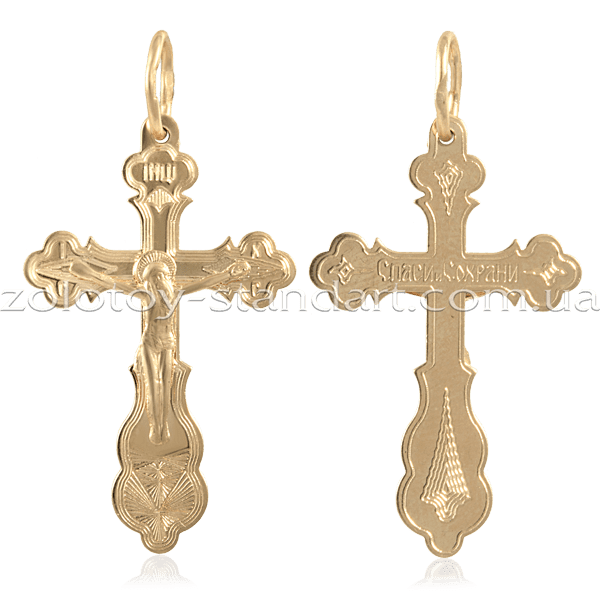 Золотой подвес 3484/00 детальное изображение ювелирного изделия Золотые крестики Золотой подвес 3484/00 детальное изображение ювелирного изделия Золотые крестики