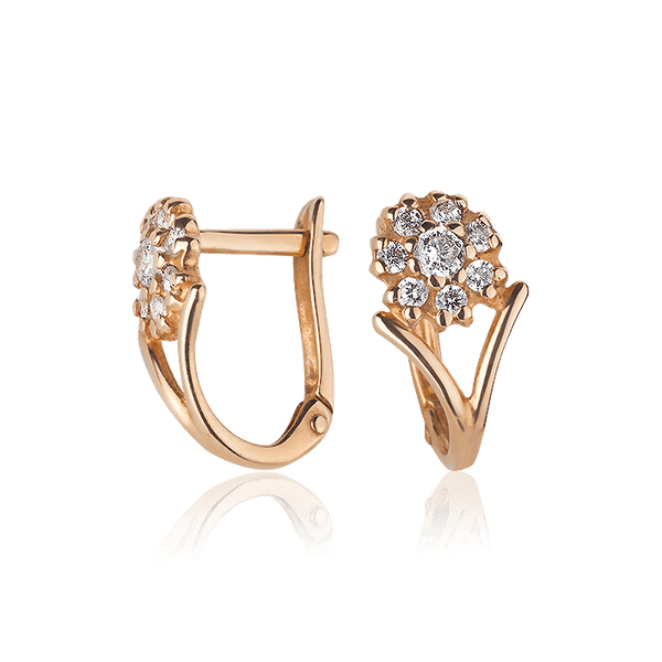 Золотые серьги с цирконием 1,72,0246 детальное изображение ювелирного изделия Золотые серьги с фианитом Золотые серьги с цирконием 1,72,0246 детальное изображение ювелирного изделия Золотые серьги с фианитом