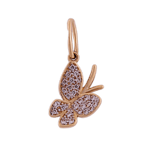 обзорное фото Золотой подвес Бабочка 440397 Золотые кулоны с фианитом обзорное фото Золотой подвес Бабочка 440397  Золотые кулоны с фианитом