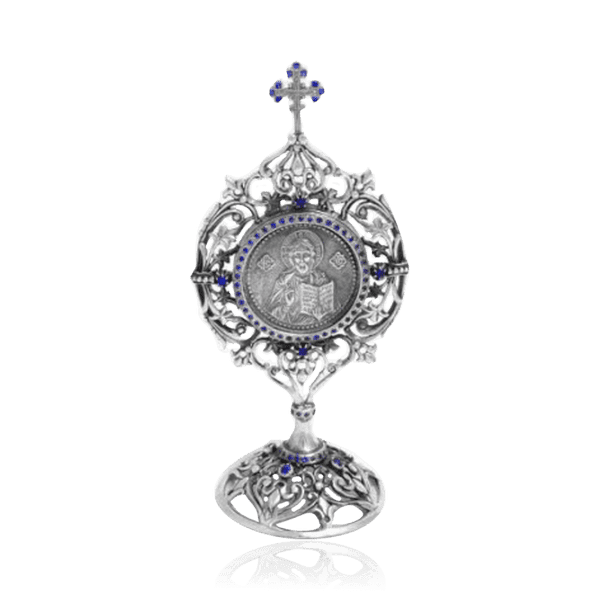 Икона настольная Спас Нерукотворный из серебра 035966 детальное изображение ювелирного изделия Иконы серебро Икона настольная Спас Нерукотворный из серебра 035966 детальное изображение ювелирного изделия Иконы серебро