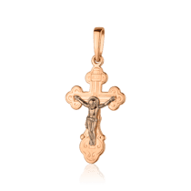 обзорное фото Золотой православный крестик с распятием 1,4,0608  Золотые крестики