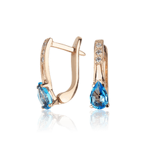 обзорное фото Золотые серьги с топазом 5120808 Золотые серьги с топазом обзорное фото Золотые серьги с топазом 5120808  Золотые серьги с топазом