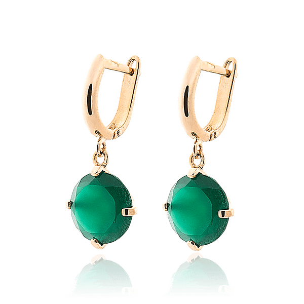 Сережки з оніксом в червоному золоті Мері 033070 детальне зображення ювелірного виробу Сережки з оніксом в червоному золоті Мері 033070 детальне зображення ювелірного виробу