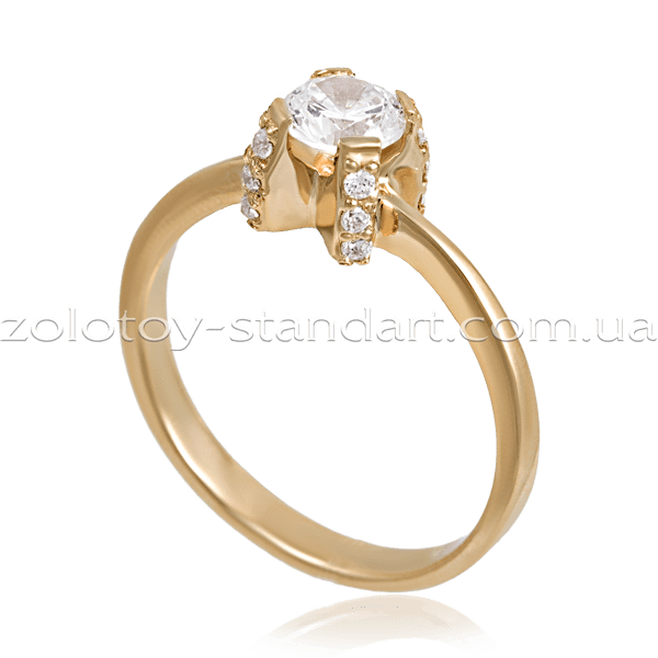 Золотое кольцо с цирконием 1083 детальное изображение ювелирного изделия Золотые кольца для помолвки с цирконием Золотое кольцо с цирконием 1083 детальное изображение ювелирного изделия Золотые кольца для помолвки с цирконием