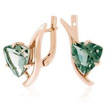 обзорное фото Золотые серьги с кварцем 023626 Золотые серьги с кварцем обзорное фото Золотые серьги с кварцем 023626  Золотые серьги с кварцем