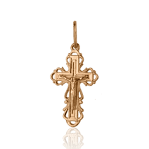 обзорное фото Золотой крестик 1,4,0129  Детский золотой крестик