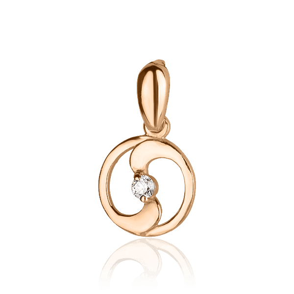 Золотой подвес с бриллиантом s31032 детальное изображение ювелирного изделия Золотые кулоны с бриллиантами Золотой подвес с бриллиантом s31032 детальное изображение ювелирного изделия Золотые кулоны с бриллиантами