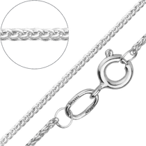 обзорное фото Цепочка Колосок в белом золоте без вставок 027119 Золотые цепочки плетение Колосок обзорное фото Цепочка Колосок в белом золоте без вставок 027119  Золотые цепочки плетение Колосок