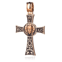обзорное фото Золотой православный крестик 024657  Золотые крестики православные