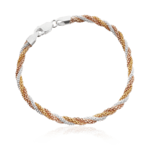 обзорное фото Серебряный браслет Попкорн 024890  Серебряные женские браслеты