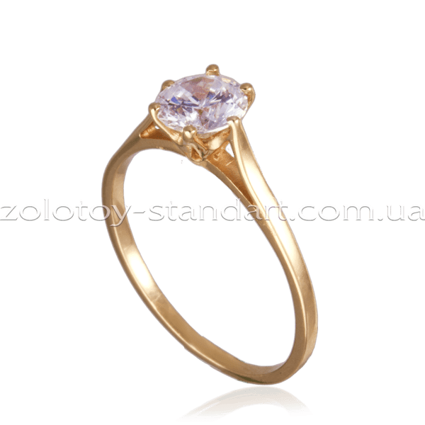 Золотое кольцо с фианитом 023076 фото Золотое кольцо с фианитом 023076 фото