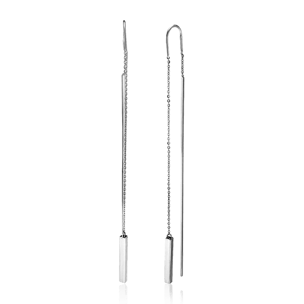 Сережки-протяжки из серебра Минимализм 034209 детальное изображение ювелирного изделия Серебряные серьги Сережки-протяжки из серебра Минимализм 034209 детальное изображение ювелирного изделия Серебряные серьги