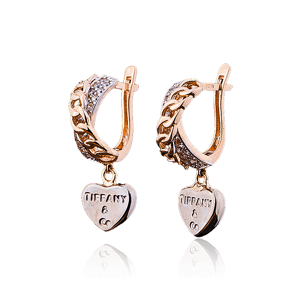 Золотые серьги сердце Золотые серьги сердце