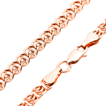 обзорное фото Женская цепочка Лав из красного золота 033111  Золотые цепочки