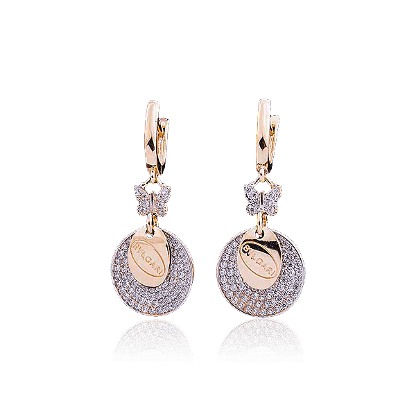 Золотые серьги с россыпью фианитов Золотые серьги с россыпью фианитов