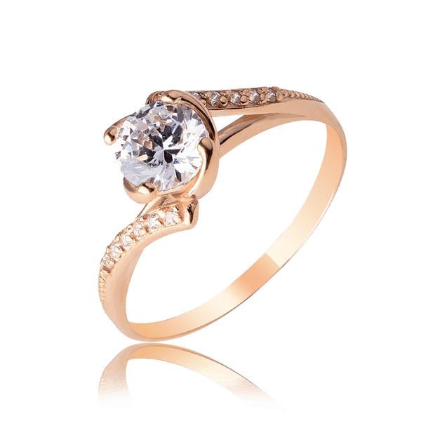 Золотое кольцо с фианитами 028656 детальное изображение ювелирного изделия Золотые кольца с фианитом Золотое кольцо с фианитами 028656 детальное изображение ювелирного изделия Золотые кольца с фианитом