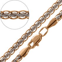 обзорное фото Золотая цепочка Спига 34572 Спига плетение золотых цепочек обзорное фото Золотая цепочка Спига 34572  Спига плетение золотых цепочек