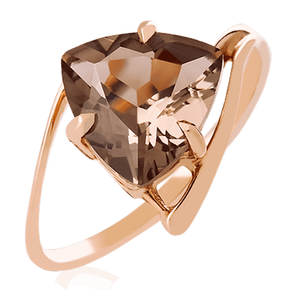 Золотое кольцо с раухтопазом 024032 детальное изображение ювелирного изделия Золотые кольца с раухтопазом Золотое кольцо с раухтопазом 024032 детальное изображение ювелирного изделия Золотые кольца с раухтопазом