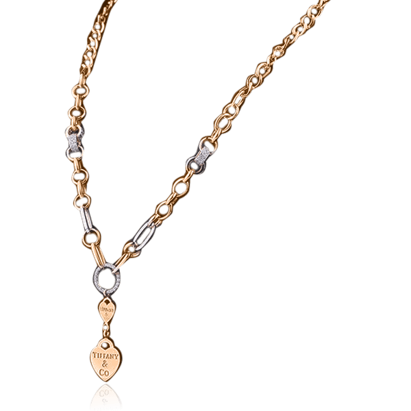 Колье в желтом золоте в стиле Tiffany с фианитами 026532 фото Колье в желтом золоте в стиле Tiffany с фианитами 026532 фото